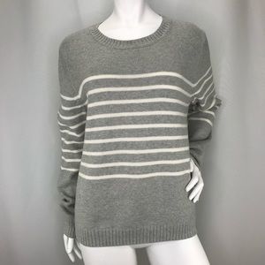 GAP Large Stripe Knit Long Sleeve Crew Sweater